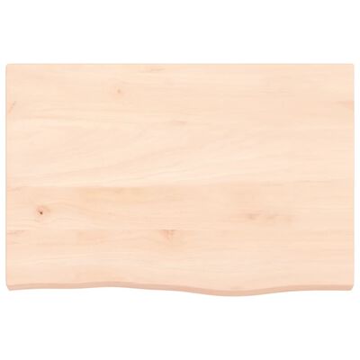 vidaXL Tablero de mesa madera maciza roble sin tratar 60x40x(2-4) cm