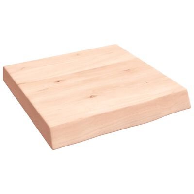 vidaXL Encimera de baño madera maciza sin tratar 40x40x(2-6) cm