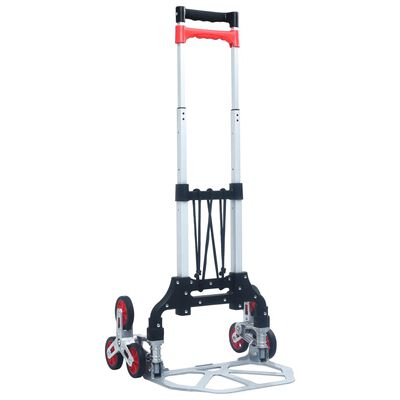 vidaXL Carrito de transporte plegable de aluminio plateado 70 kg