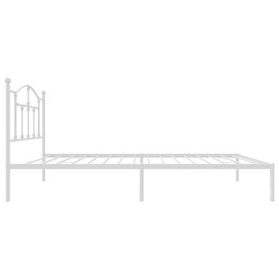 vidaXL Estructura cama sin colchón con cabecero metal blanco 90x200 cm