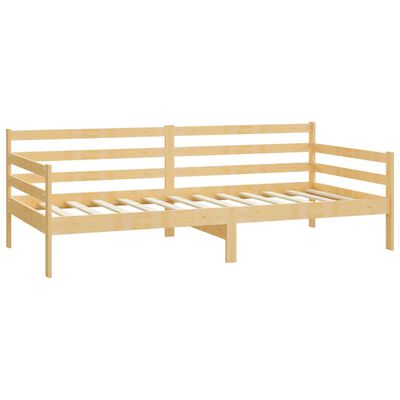 vidaXL Sofá cama con colchón madera de pino maciza 90x200 cm