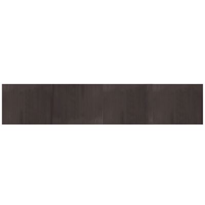 vidaXL Alfombra rectangular bambú marrón oscuro 80x400 cm