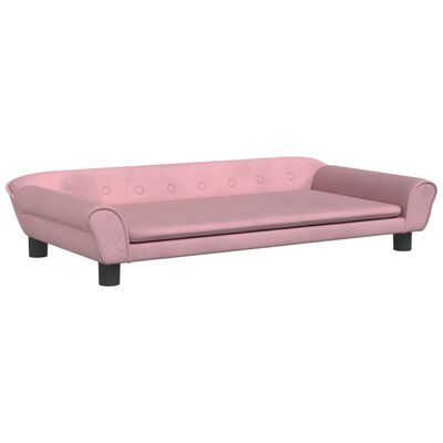 vidaXL Sofá para niños de terciopelo rosa 100x50x26 cm