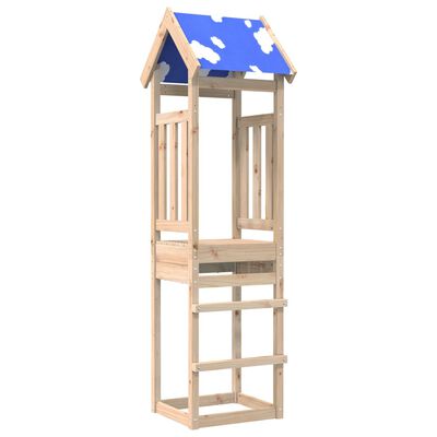 vidaXL Torre de juegos madera maciza de pino 52,5x46,5x208 cm