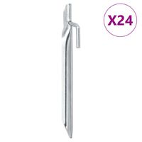 vidaXL Clavijas de tienda forma V 24 uds acero galvanizado 17 cm Ø20mm