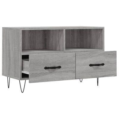 vidaXL Mueble de TV madera de ingeniería gris Sonoma 80x36x50 cm