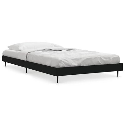 vidaXL Estructura de cama madera de ingeniería negra 90x200 cm