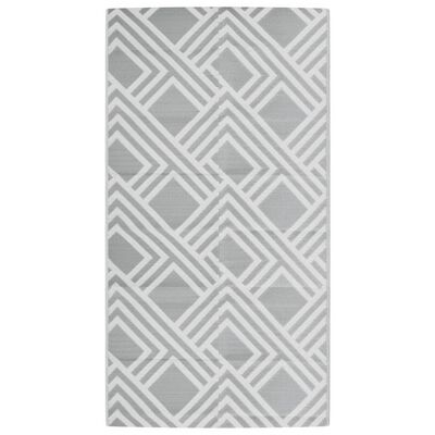 vidaXL Alfombra de exterior PP gris 80x150 cm