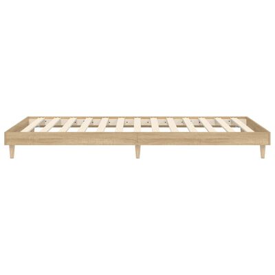 vidaXL Estructura de cama sin colchón madera roble Sonoma 90x200 cm