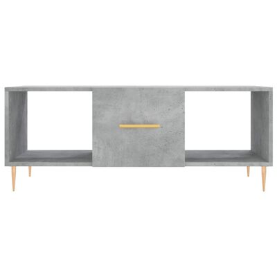 vidaXL Mesa de centro madera contrachapada gris hormigón 102x50x40 cm