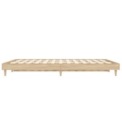 vidaXL Estructura de cama sin colchón madera roble Sonoma 120x190 cm