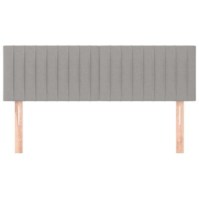 vidaXL Cabeceros 2 unidades tela gris claro 72x5x78/88 cm