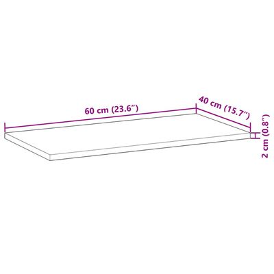 vidaXL Estantes flotantes 4 uds madera acacia sin tratar 60x40x2 cm