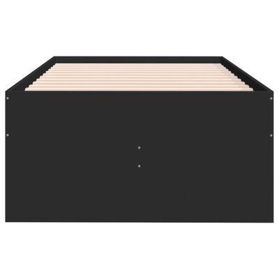 vidaXL Sofá cama con cajones sin colchón negro 75x190 cm