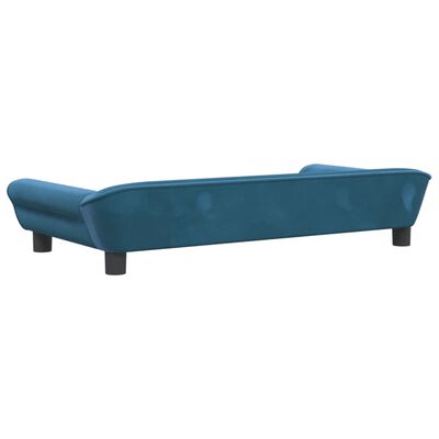 vidaXL Cama para perros de terciopelo azul 100x50x21 cm