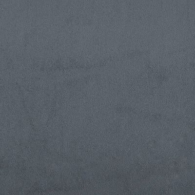 vidaXL Silla tapizada de terciopelo gris oscuro