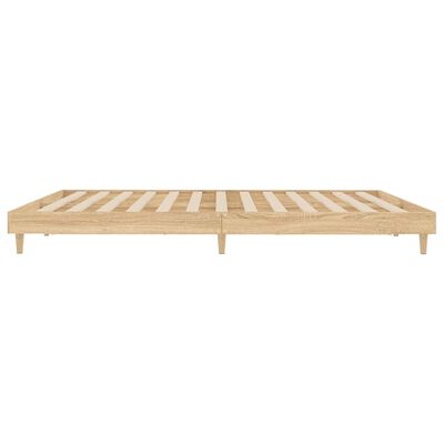 vidaXL Estructura de cama sin colchón madera roble Sonoma 150x200 cm