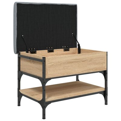 vidaXL Banco zapatero madera de ingeniería roble Sonoma 62x42x45 cm