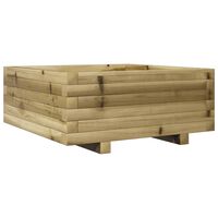 vidaXL Jardinera de madera de pino impregnada 60x60x26,5 cm