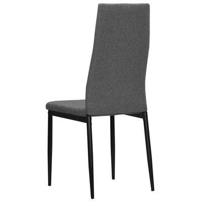 vidaXL Sillas de comedor 4 unidades tela gris claro