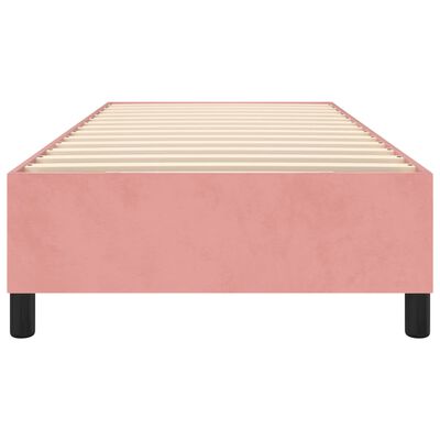 vidaXL Estructura de cama de terciopelo rosa 90x200 cm