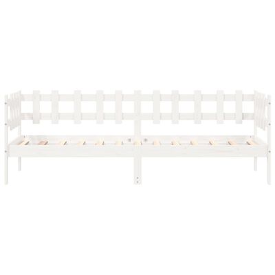 vidaXL Sofá cama sin colchón madera maciza de pino blanco 90x190 cm