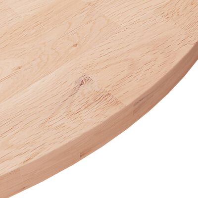 vidaXL Superficie de mesa redonda madera de roble sin tratar Ø60x2,5cm