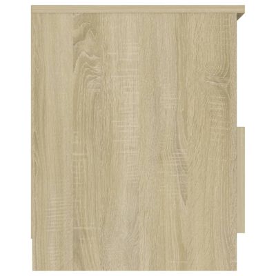 vidaXL Mesita de noche madera contrachapada roble Sonoma 40x40x50 cm