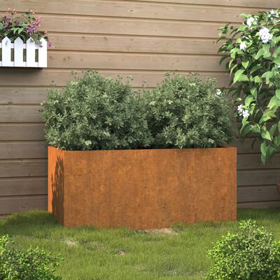 vidaXL Jardinera de acero corten 62x30x29 cm