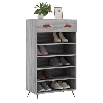 vidaXL Zapatero madera de ingeniería gris Sonoma 60x35x105 cm