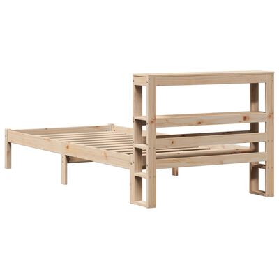 vidaXL Estructura de cama sin colchón madera maciza de pino 100x200 cm