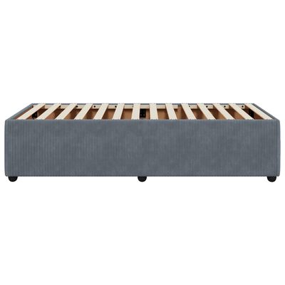 vidaXL Estructura de cama sin colchón terciopelo gris oscuro 80x200 cm