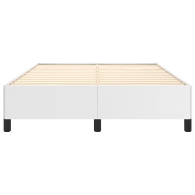 vidaXL Estructura de cama de cuero sintético blanco 140x200 cm