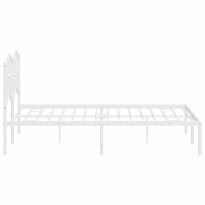 vidaXL Estructura cama sin colchón con cabecero metal blanco 150x200cm