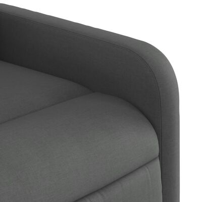 vidaXL Sillón de masaje reclinable de tela gris oscuro