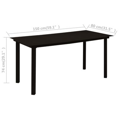 vidaXL Juego de comedor para jardín 7 piezas ratán sintético y vidrio