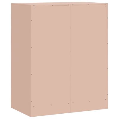 vidaXL Aparador de acero rosa 67x39x83 cm