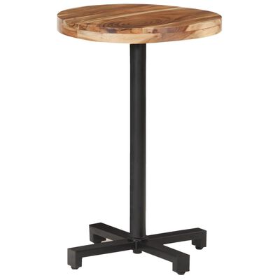 vidaXL Mesa de bistró redonda madera maciza de mango Ø50x75 cm