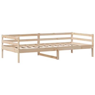 vidaXL Sofá cama con cajones madera maciza de pino 90x200 cm