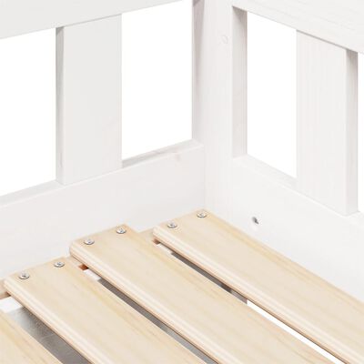 vidaXL Sofá cama nido con cajones madera maciza pino blanca 80x200 cm