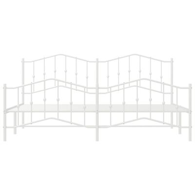 vidaXL Estructura cama sin colchón con estribo metal blanco 193x203 cm