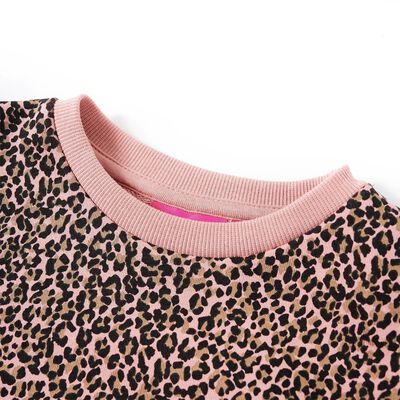 Vestido sudadera infantil rosa medio 128