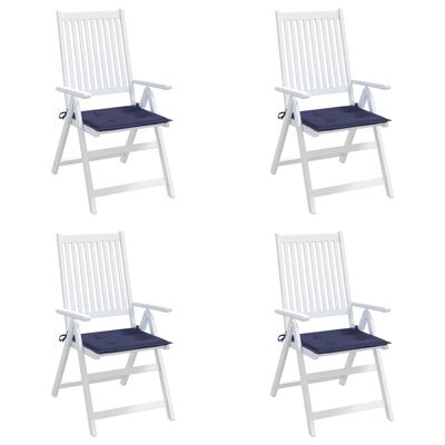 vidaXL Cojines para muebles palets 4 uds tela azul marino 50x50x3 cm