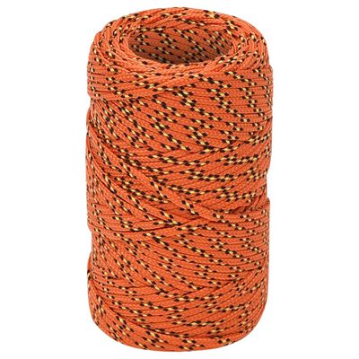 vidaXL Cuerda de barco polipropileno naranja 2 mm 250 m