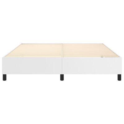 vidaXL Estructura de cama de cuero sintético blanco 180x200 cm