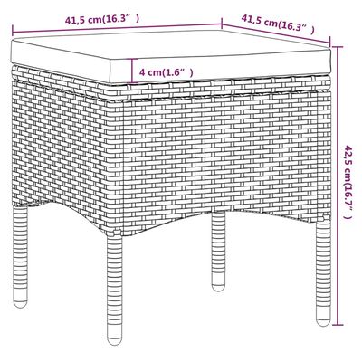 vidaXL Set comedor jardín 5 pzas ratán sintético vidrio templado negro