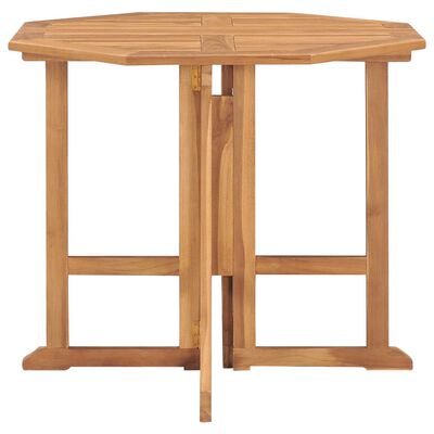 vidaXL Set de comedor de jardín plegable 5 pzas madera maciza de teca