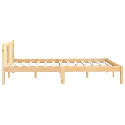 vidaXL Estructura de cama madera maciza de pino 135x190 cm