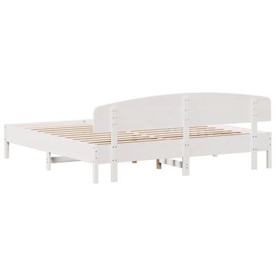 vidaXL Estructura de cama sin colchón madera maciza blanca 200x200 cm