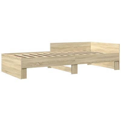 vidaXL Estructura de cama sin colchón madera roble Sonoma 90x200 cm